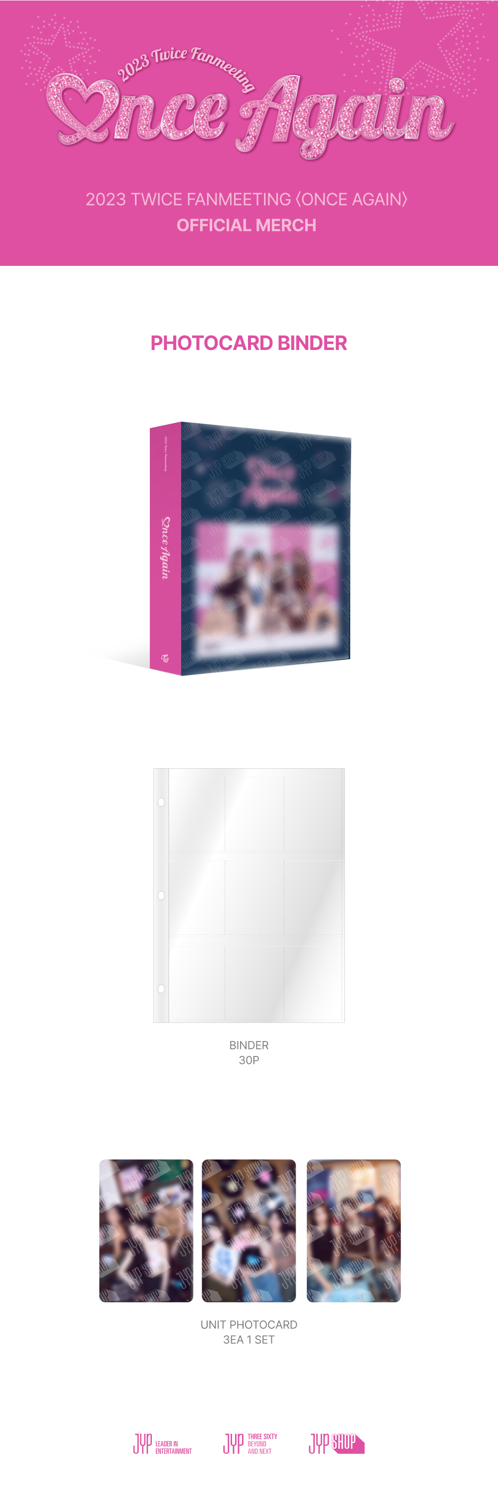 TWICE PHOTOCARD BINDER - ONCE AGAIN | JYP SHOP