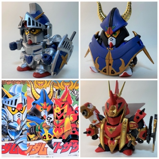 238 おすすめBB戦士 ナイト、サタンガンダムとサザビーの3キット