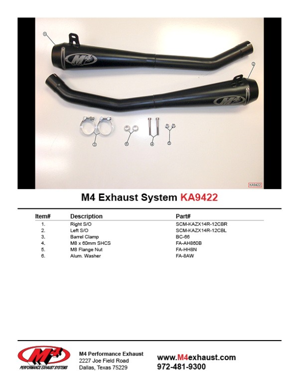 2012-2026 Kawasaki ZX-14 Slip-On Dual Drag Black – Shop M4 Exhaust