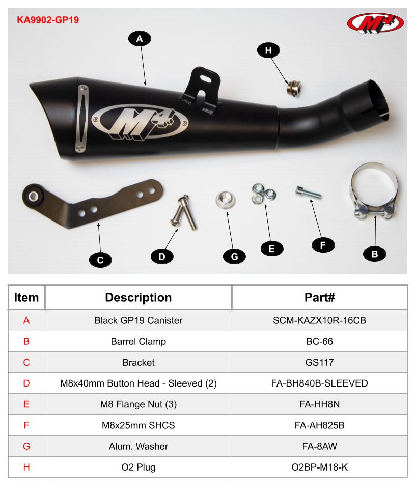 2016-2020 Kawasaki ZX-10R Slip-On GP19 Black – Shop M4 Exhaust