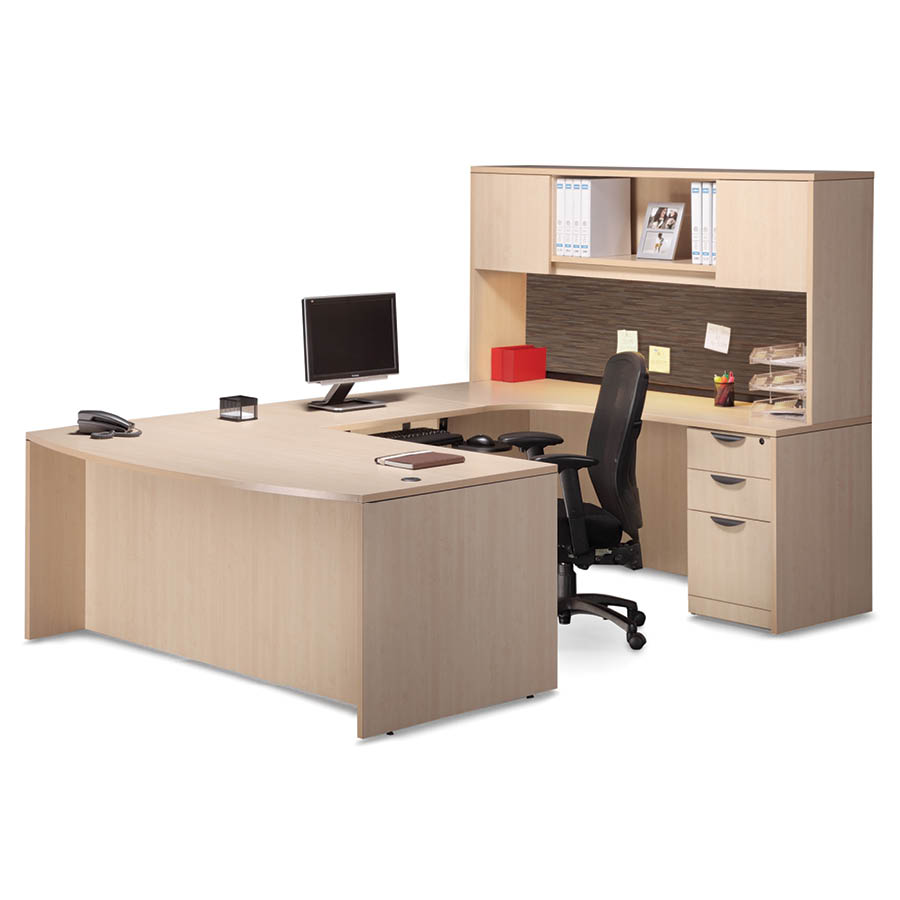Laminate U-Shaped Desk with Hutch - 8 colors! - McAleers Office