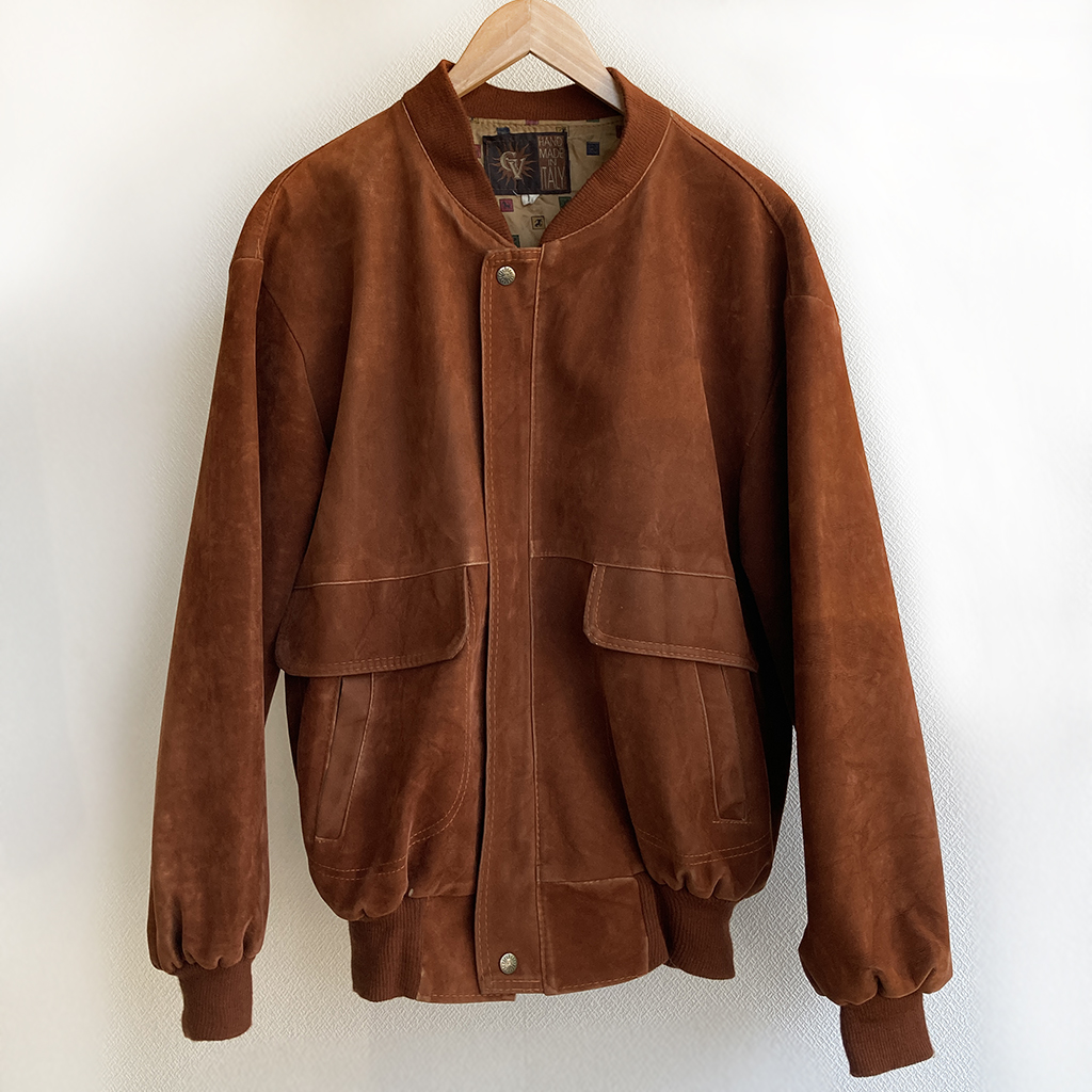 1980年代イタリア製GVフェイクスエードブルゾン 1980's Italian Fake