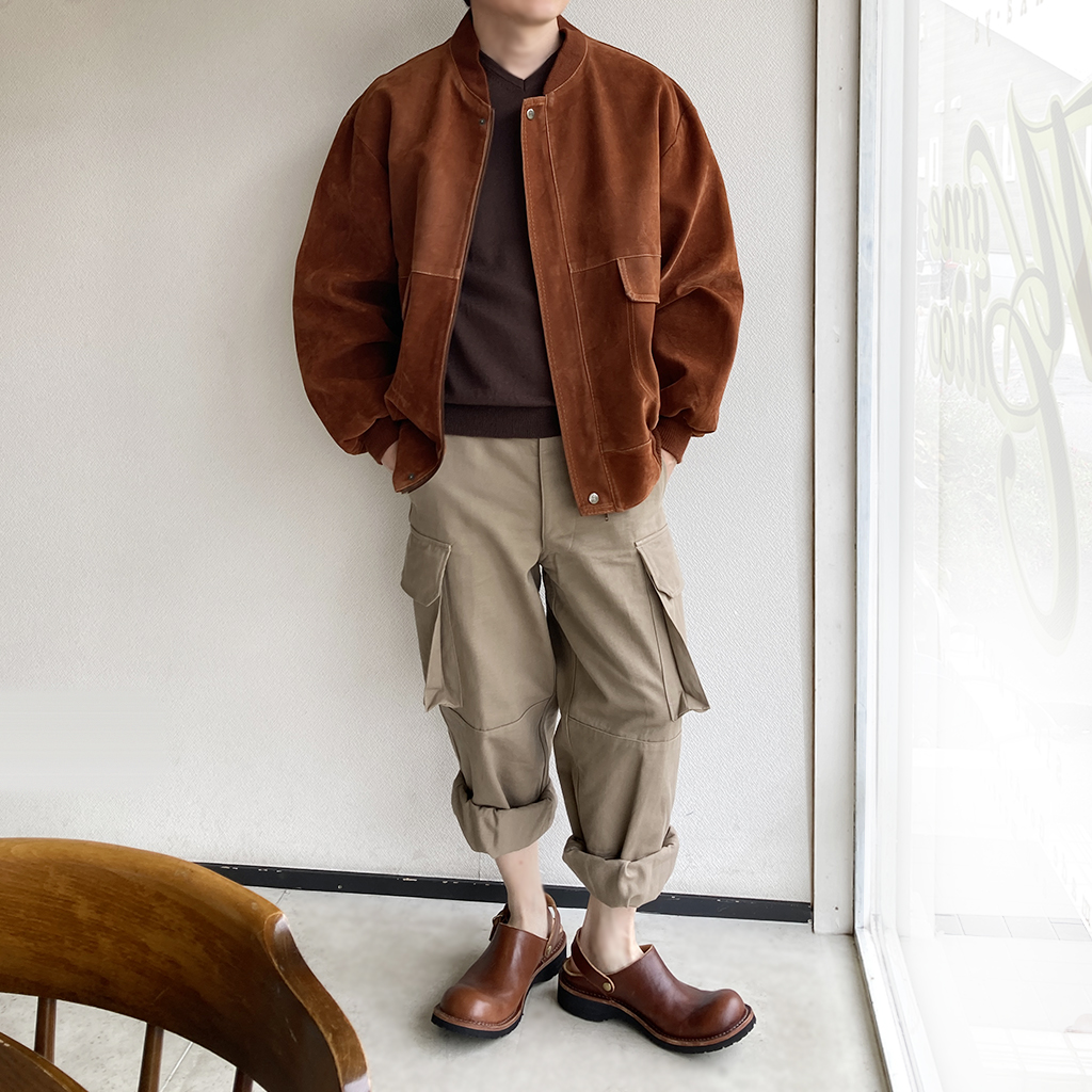 1980年代イタリア製GVフェイクスエードブルゾン 1980's Italian Fake