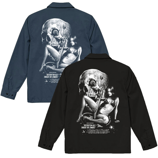 エロスティカ/ Skull Skater Devil Girl コーチジャケット ブルー