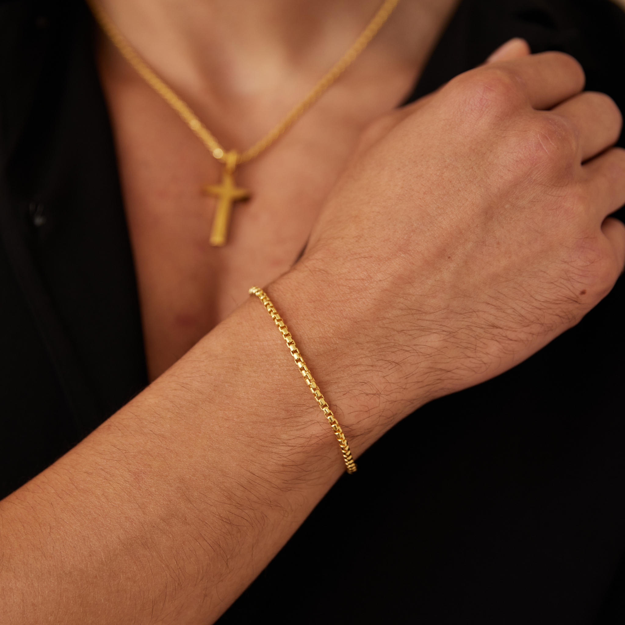 Box Chain Bracelet, Gold Vermeil (2.5mm) – MANSSION