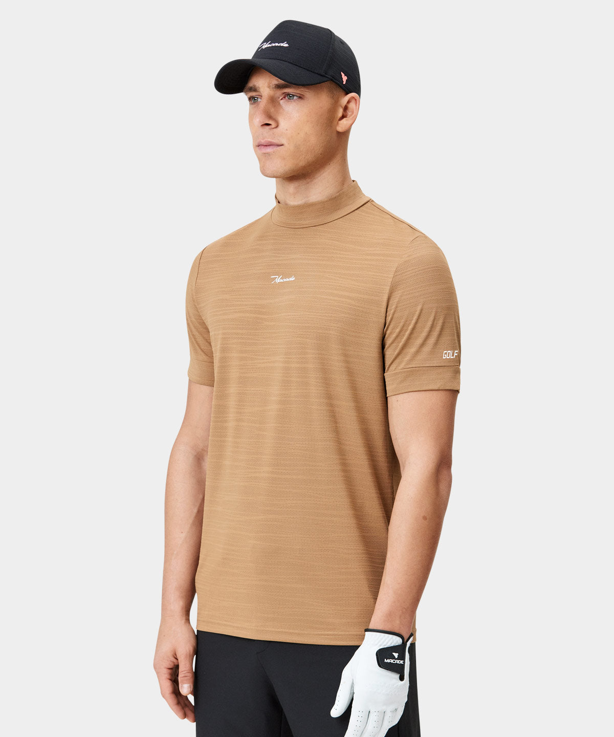 Men's Sepia Jupiter Mock Neck Tee - Macade Golf