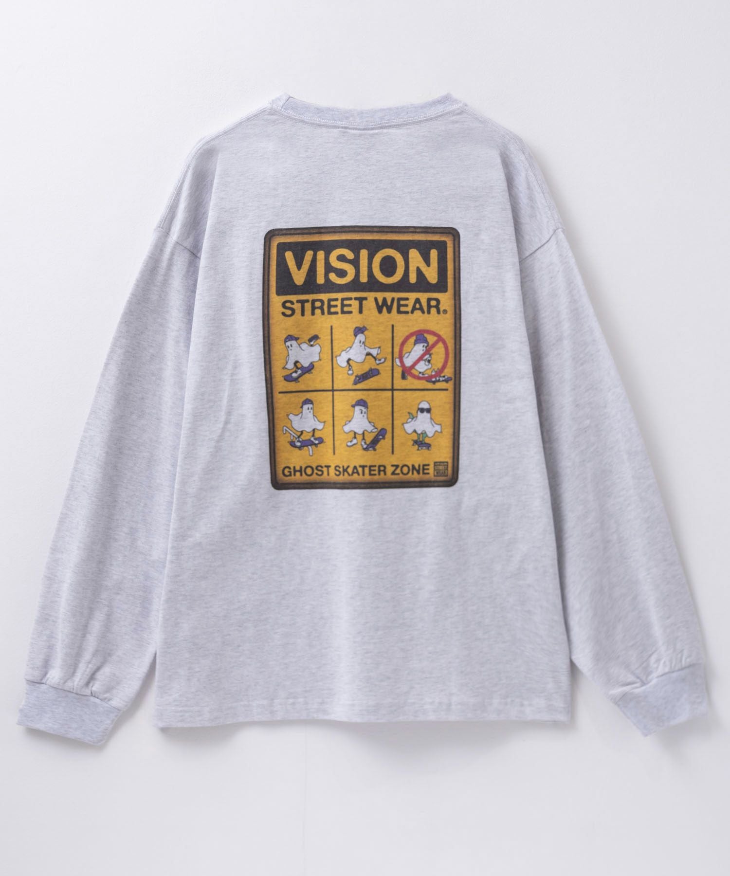 VISION STREET WEAR ゴーストサインボード長袖Tシャツ メンズ
