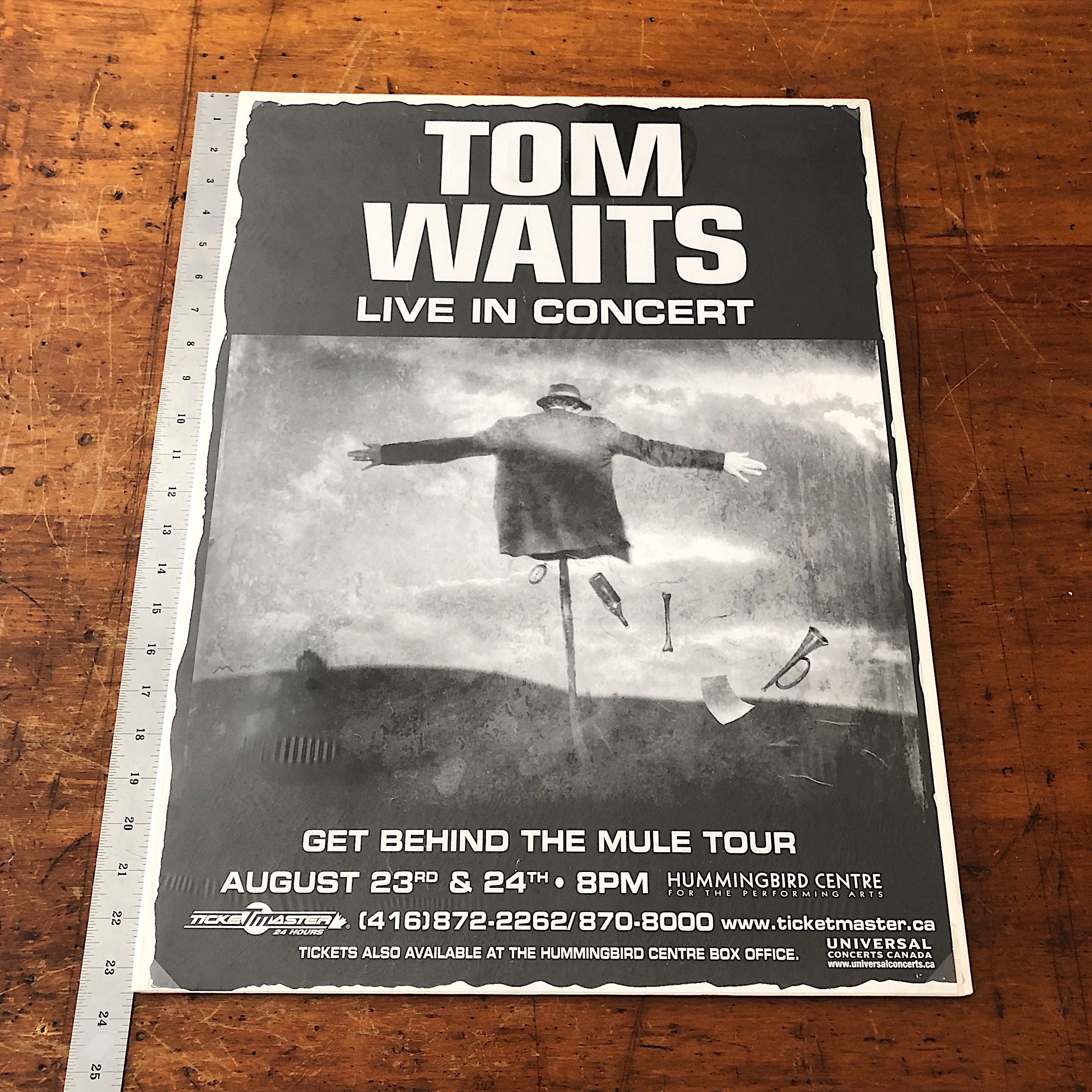 Tom Waits Concert Poster from Canada | 1999 – Mad Van Antiques