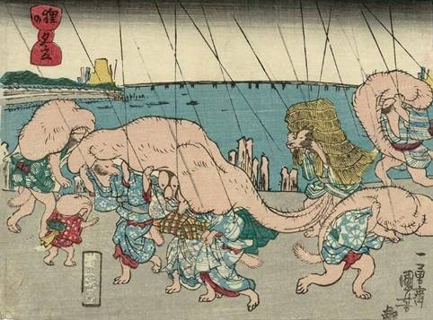 歌川国芳お下品すぎwww 国芳が描いた狸絵が尋常じゃないほどやらかして