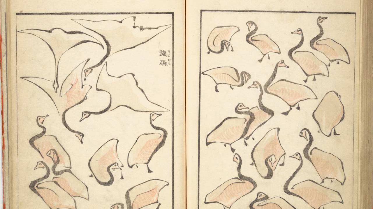 葛飾北斎「伝神開手 一筆画譜」 | - Japaaan