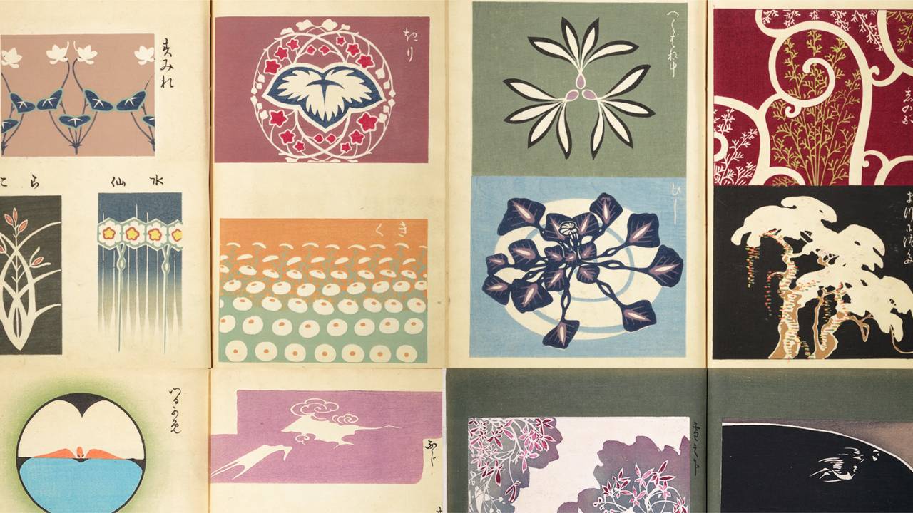 無料ダウンロード！植物や動物をモチーフとした明治時代のモダンな図案