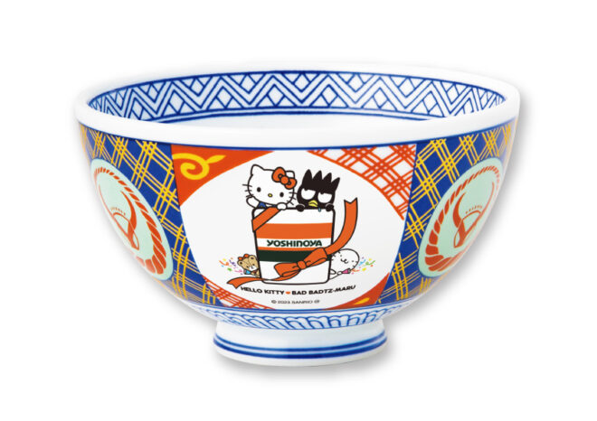 吉野家からサンリオの人気キャラクター、ハローキティとバッドばつ丸を