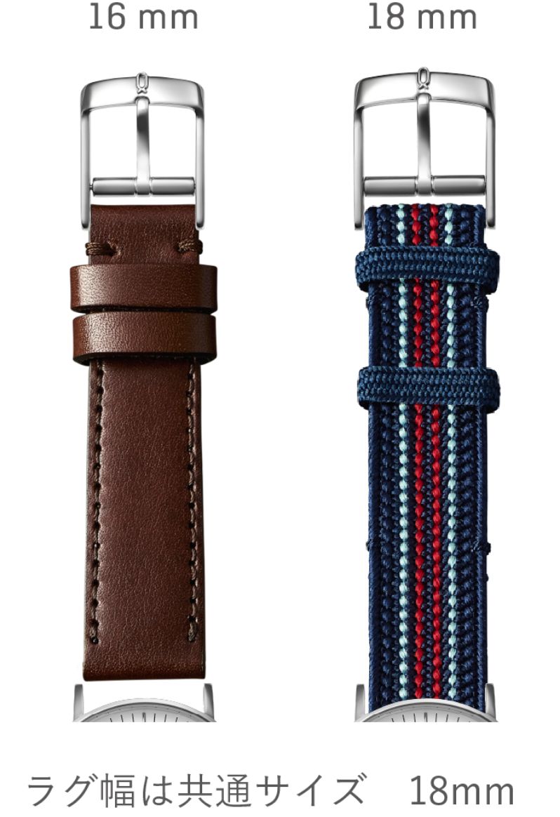 Knot S18-AK-1805 時計ベルト バンド くみひも 18mm ネイビー レッド