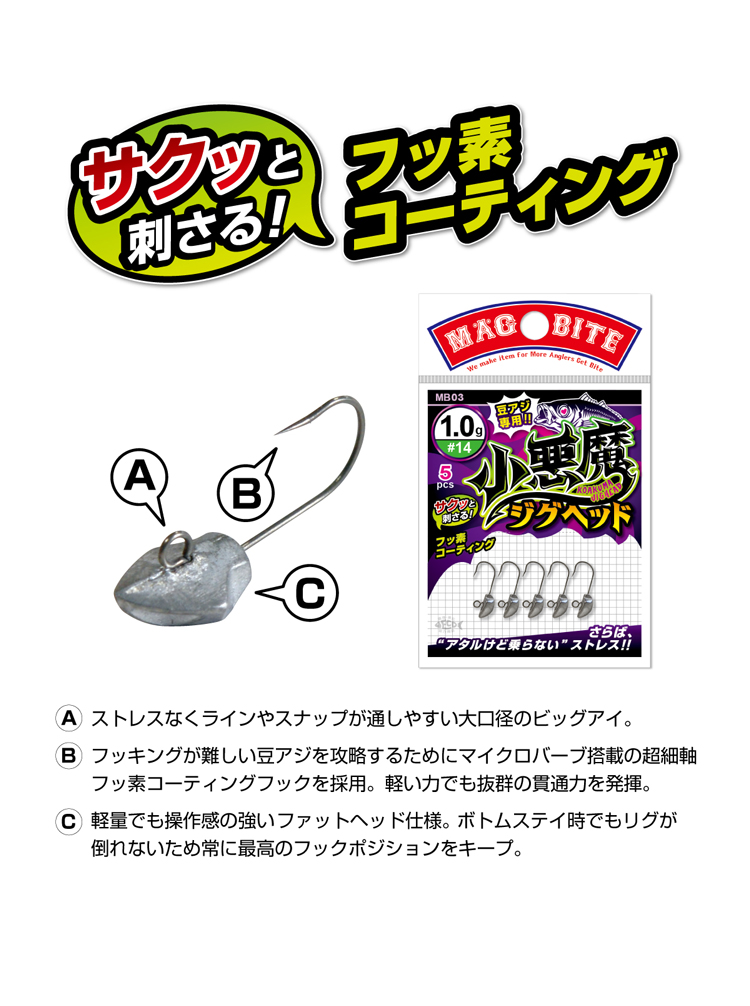 小悪魔ジグヘッド | ソルトルアーブランド【MAGBITE】