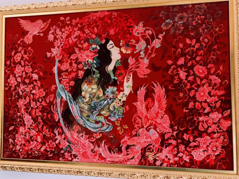 絵画・絨毯 | ペルシャ絨毯 タブリーズ アリナサブ工房 「夜明けの歌声