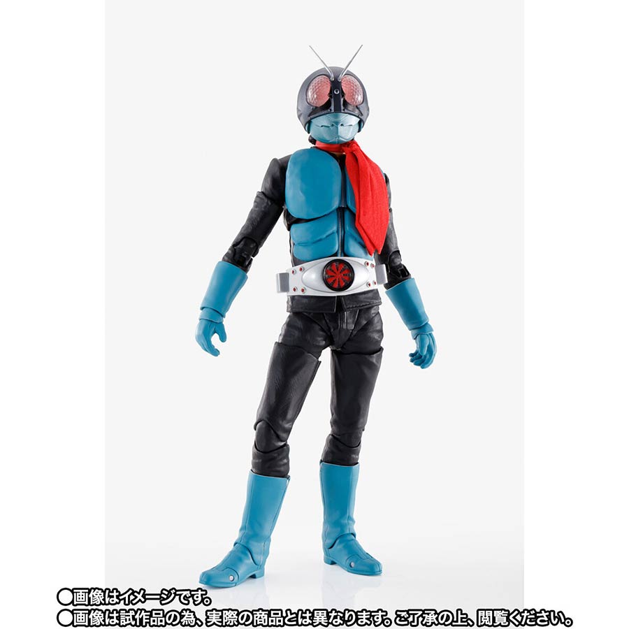 仮面ライダー旧1号、真骨彫製法で立体化！ マフラーのたなびきも再現