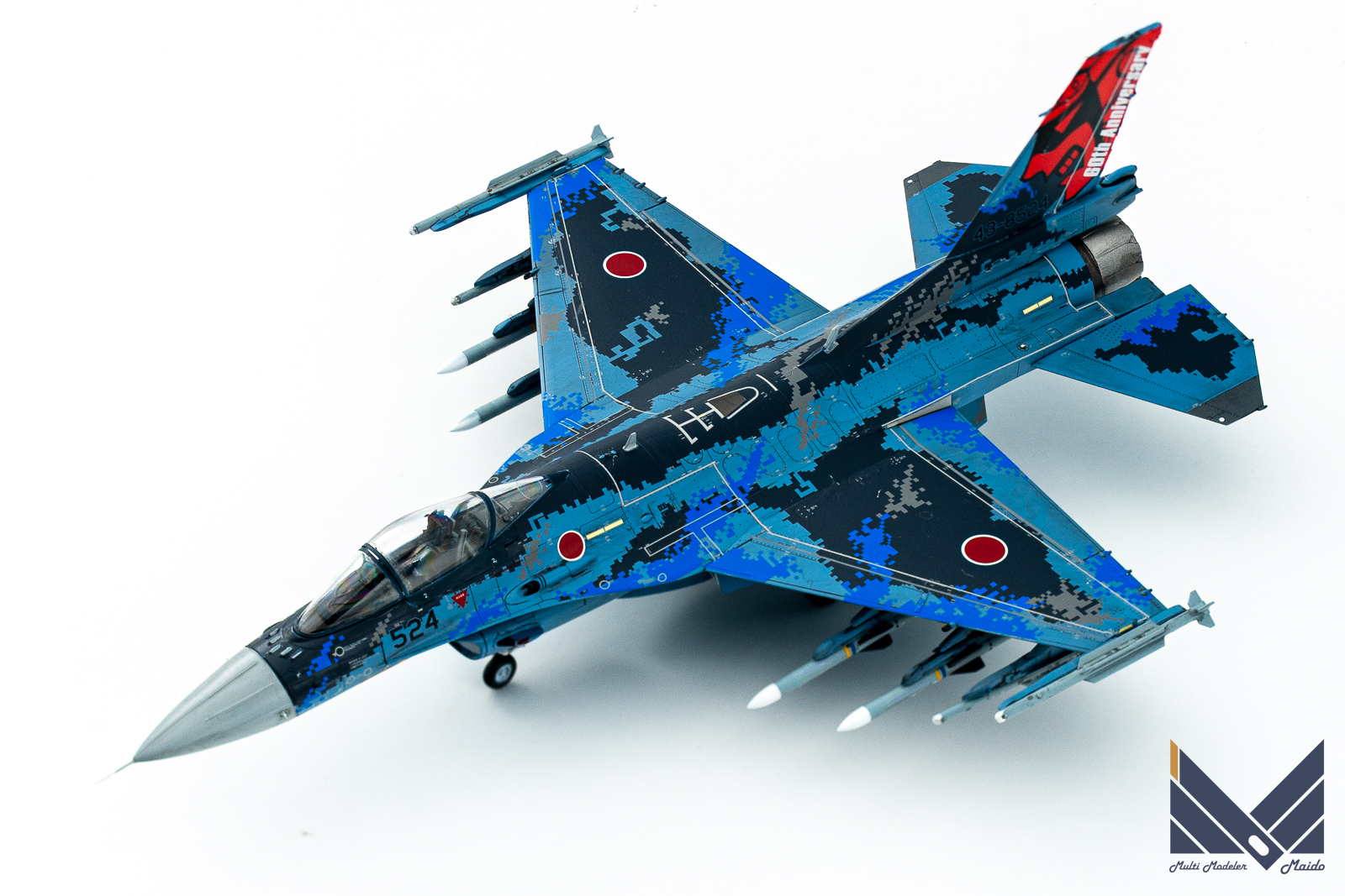 ファインモールド 1/72 航空自衛隊 F-2A デジタル迷彩 要撃仕様 完成品