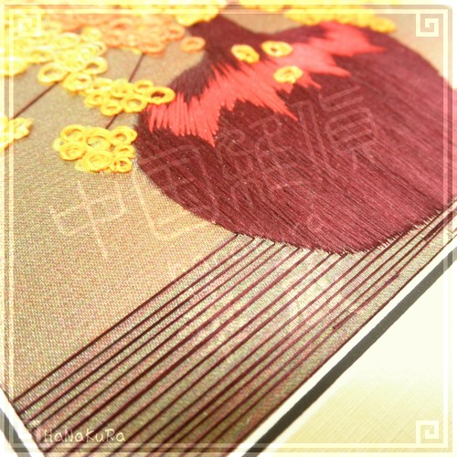 刺繍画 中国 蘇州 刺繍絵 07 円繍花 11.5cm 手刺繍 額無し | [書画08