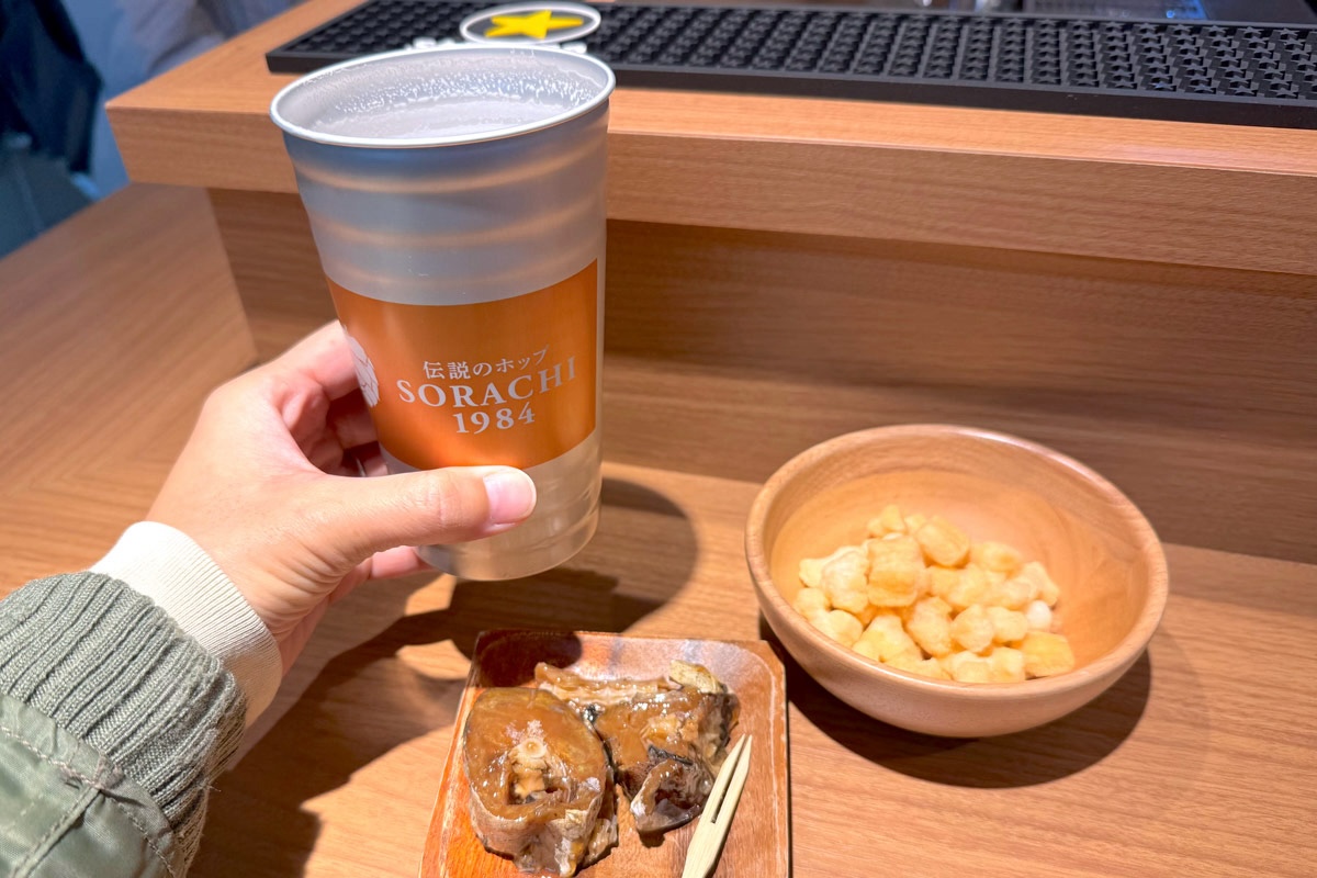 BEER STAND SORACHI」札幌駅改札内の立ち飲みビアバー！樽生のSORACHI
