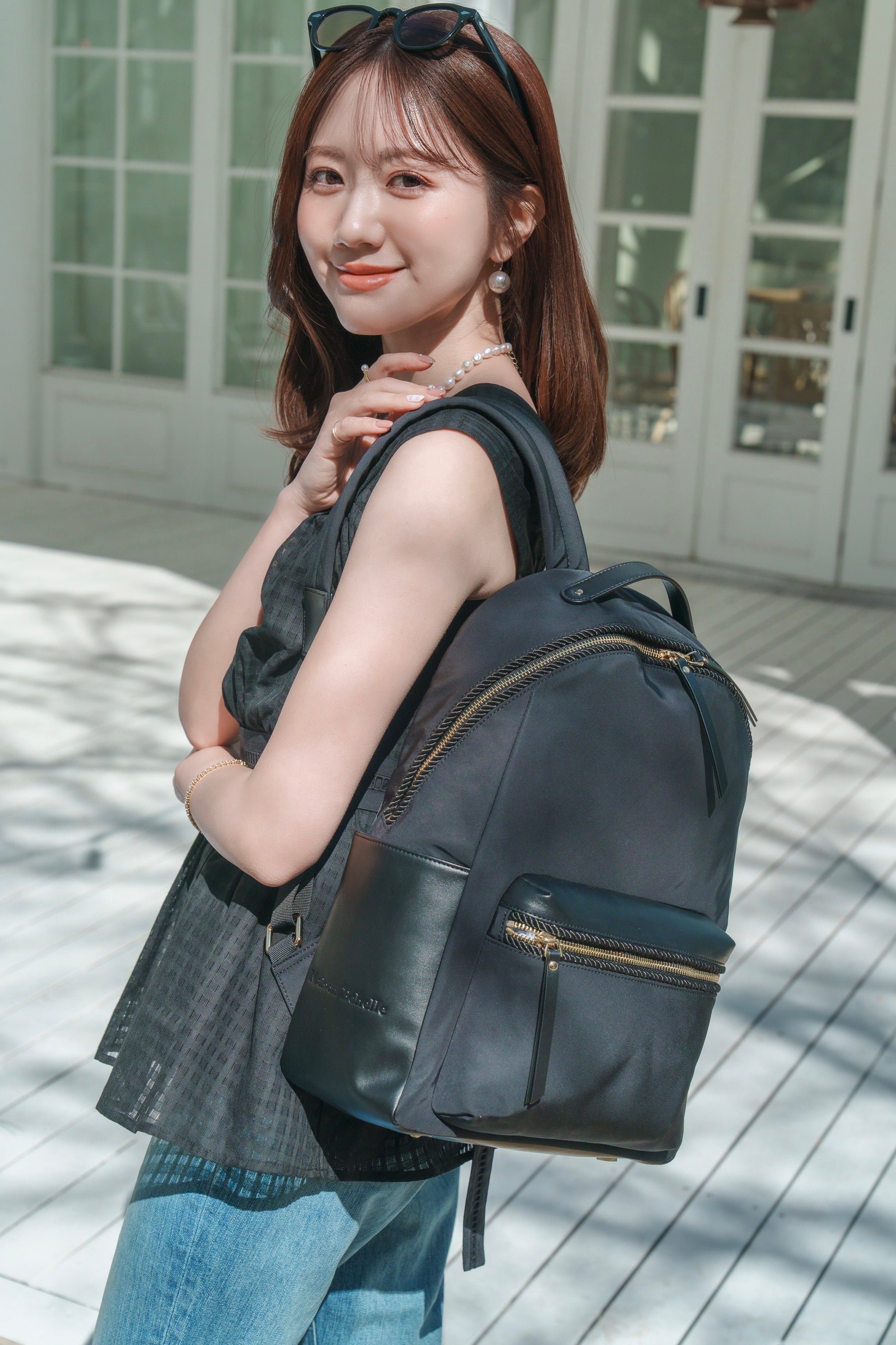 ツイストコードバックパック【リサイクルポリエステル】 – Maison Echelle