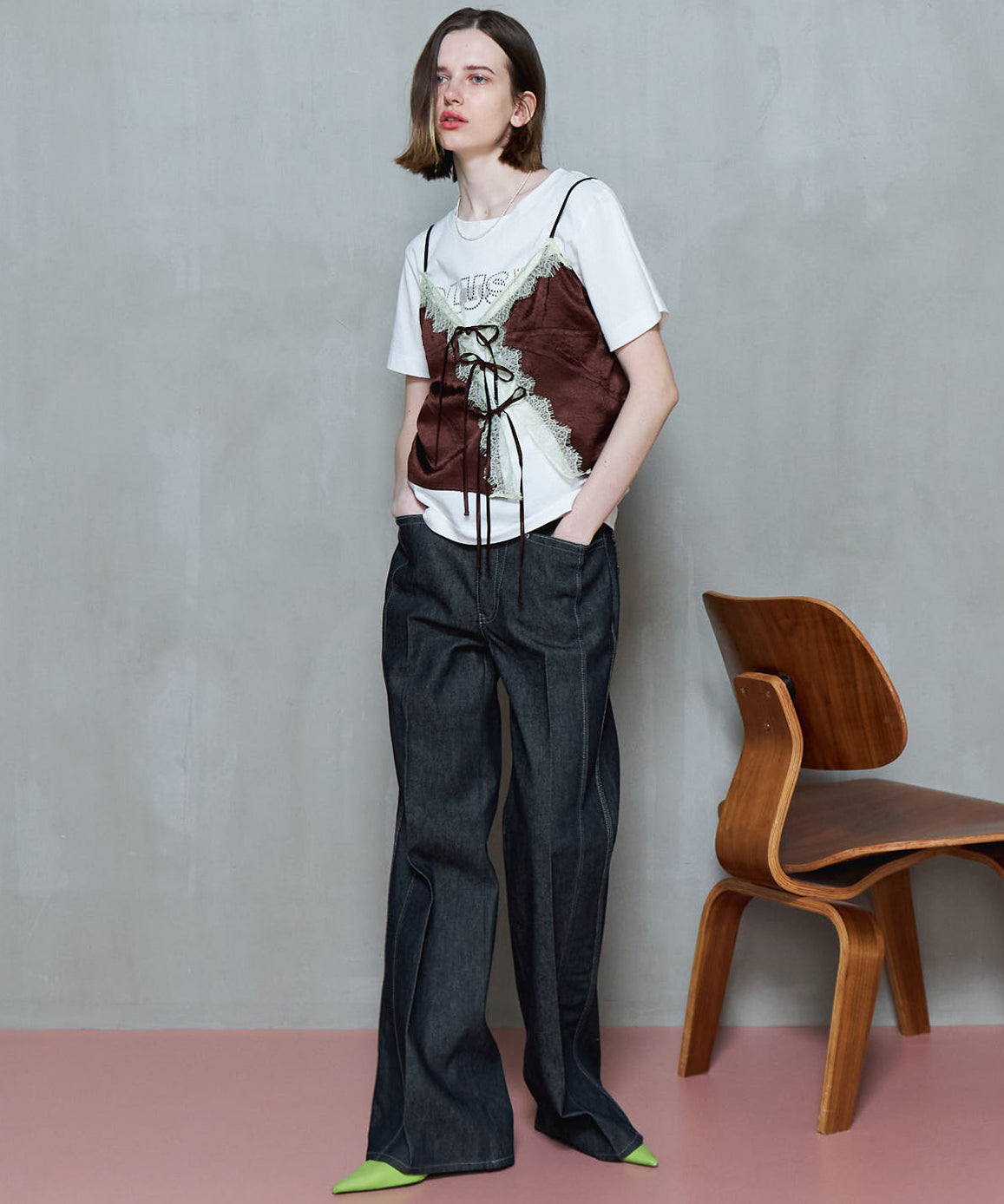 Lace Docking Satin Camisole