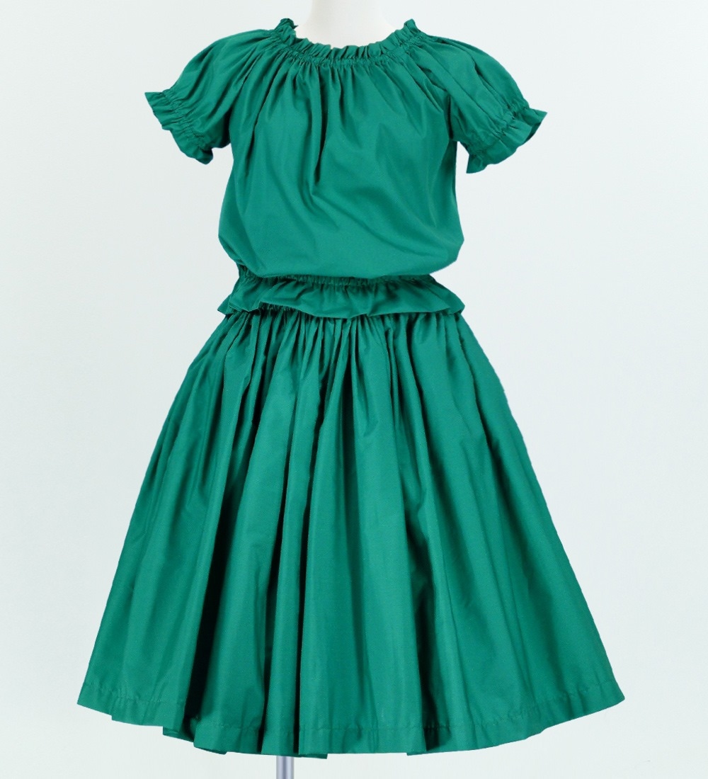 フラダンス パウスカート&ブラウス セット グリーン 1669gr