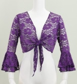 フラダンス 花柄レース ボレロ レッド 2343ra