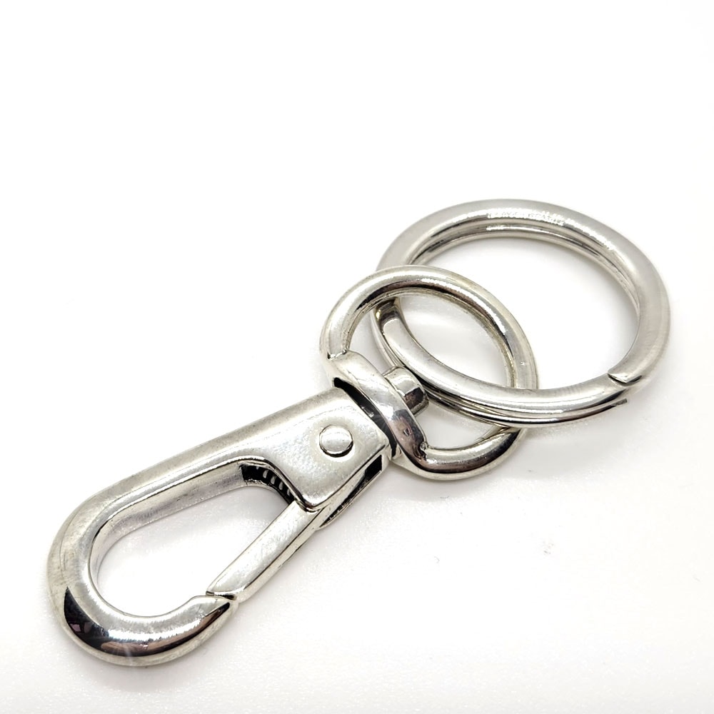シンプルスタイル 55mm シルバー925 ナスカン カラビナ キーホルダー