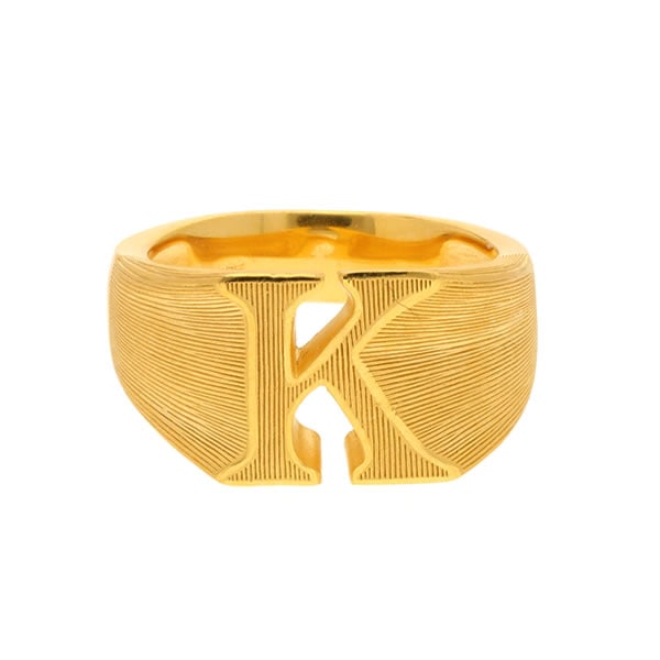 メンズ＞イニシャルK(アルファベット) 純金リング｜メンズ,リング商品