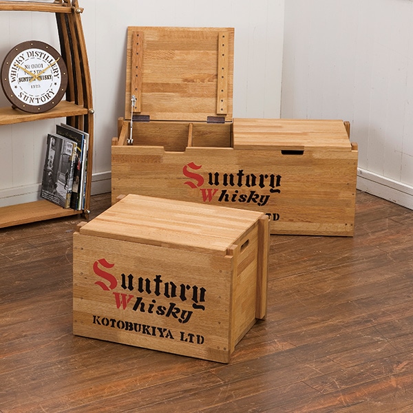 箱椅子ダブル（蝶番付） 収納 サントリー樽ものがたり