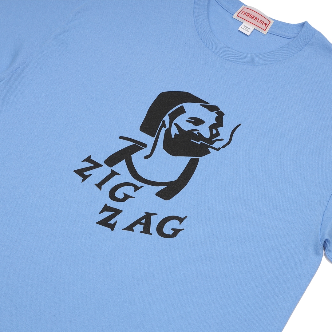 TENDERLOIN ZIGZAG T-SHIRTS 6.0oz PREMIUM COTTON 100% SAX | T-SHIRT