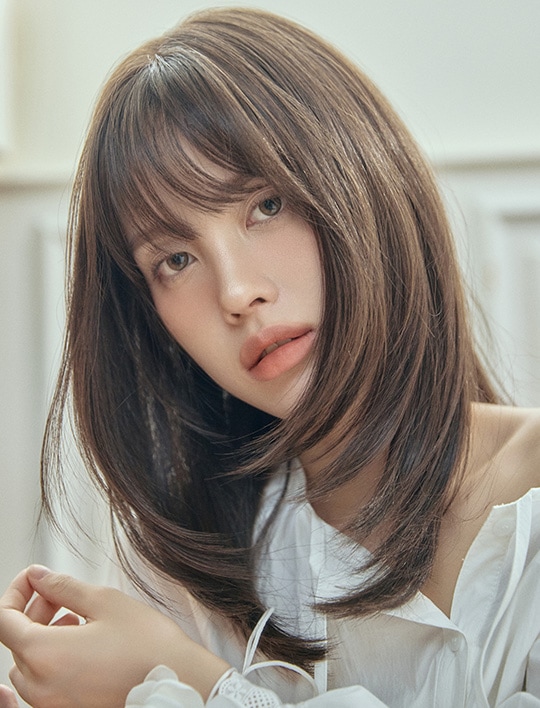 総手植えフルウィッグ) レイヤードウィンドカット シルビ（モースト原糸）