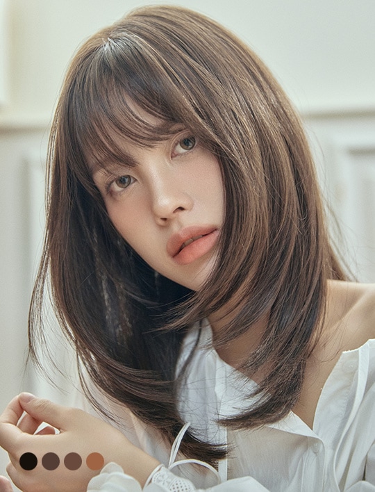 総手植えフルウィッグ) レイヤードウィンドカット シルビ（モースト原糸）