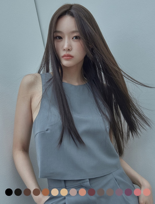 手植えフルウィッグ) ストレート25インチ スリックカット（モースト原糸）