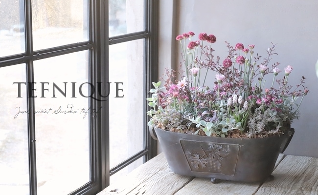寄せ植え】-TEFNIQUE-寄せ植え 2023 * no.12 * 『大人可愛い春花の