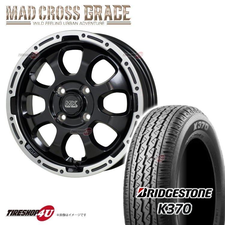 MAD CROSS GRACE 12x4.0J 4/100 +43 GB/P MUDSTAR RADIAL M/T 145