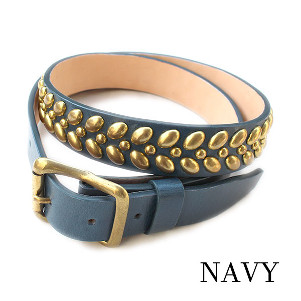 Faith leathers （フェイス レザーズ）】Leather Studs Beltレザー