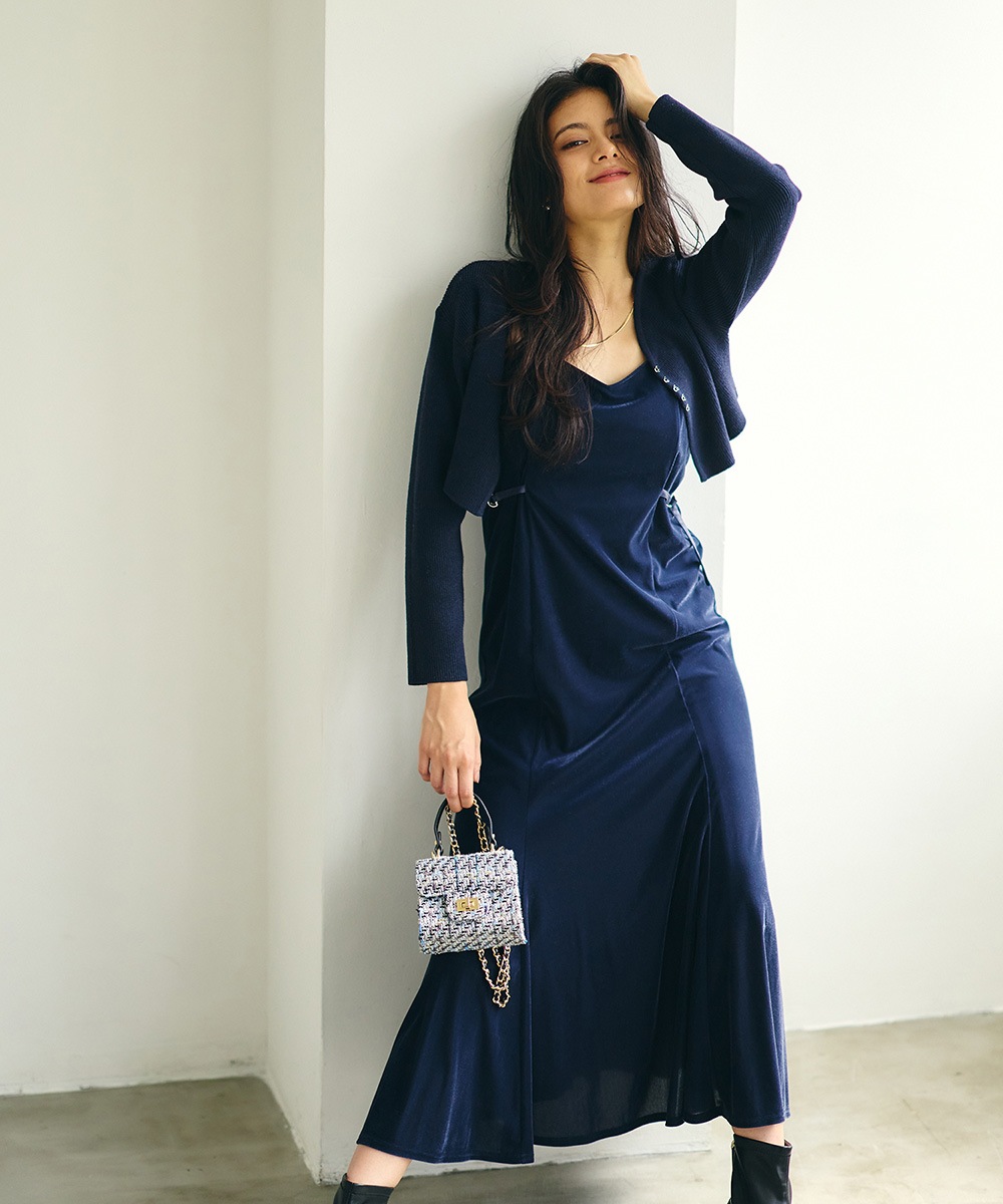 SALE】ストレッチベロアマーメイドキャミワンピース - 12Twelve Agenda