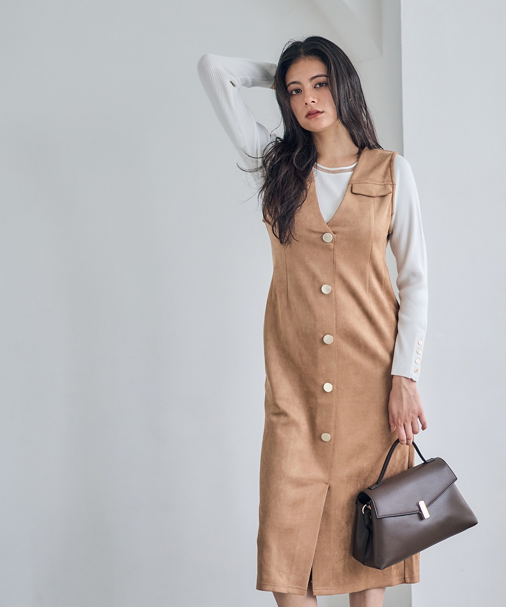 SALE】フェイクスエード前釦ナロージャンスカ - 12Twelve Agenda