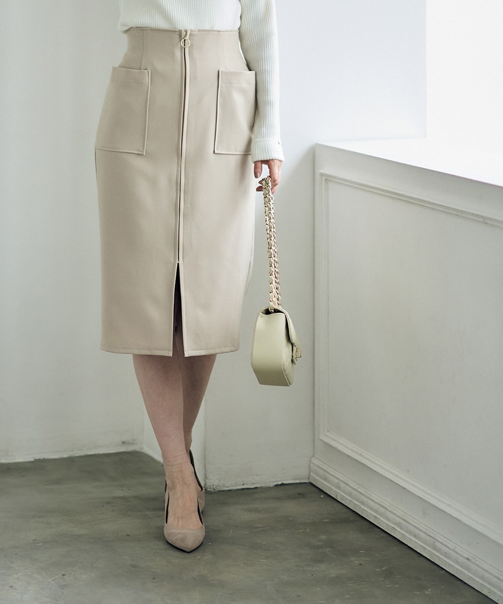 フロントファスナー両ポケタイトスカート - 12Twelve Agenda