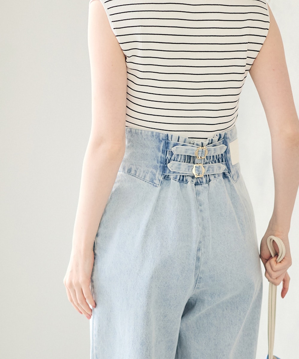 SALE】ハイウエストワイドデニムパンツ - 12Twelve Agenda(トゥエルブ