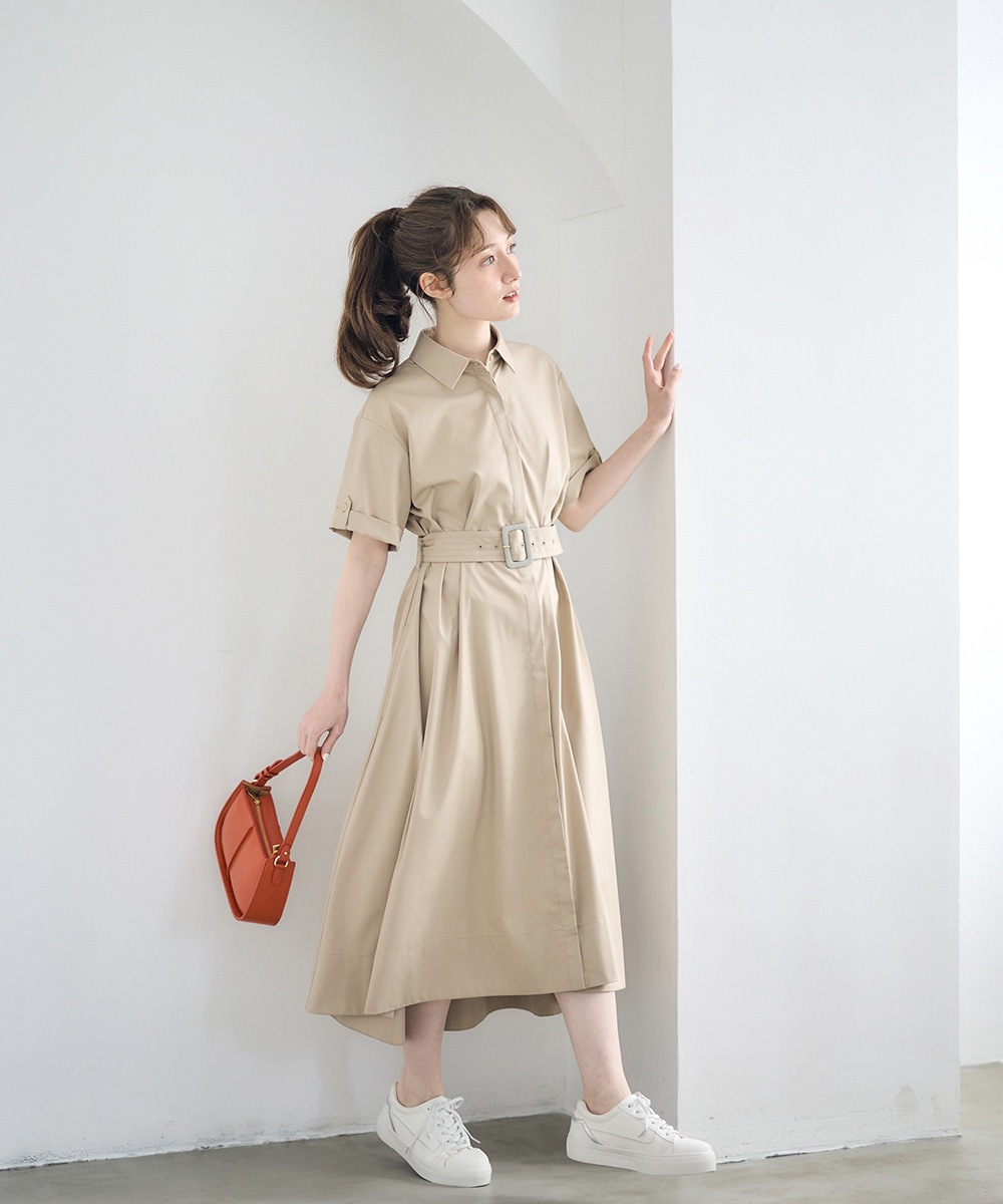 SALE】トレンチ風シャツワンピース - 12Twelve Agenda(トゥエルブ