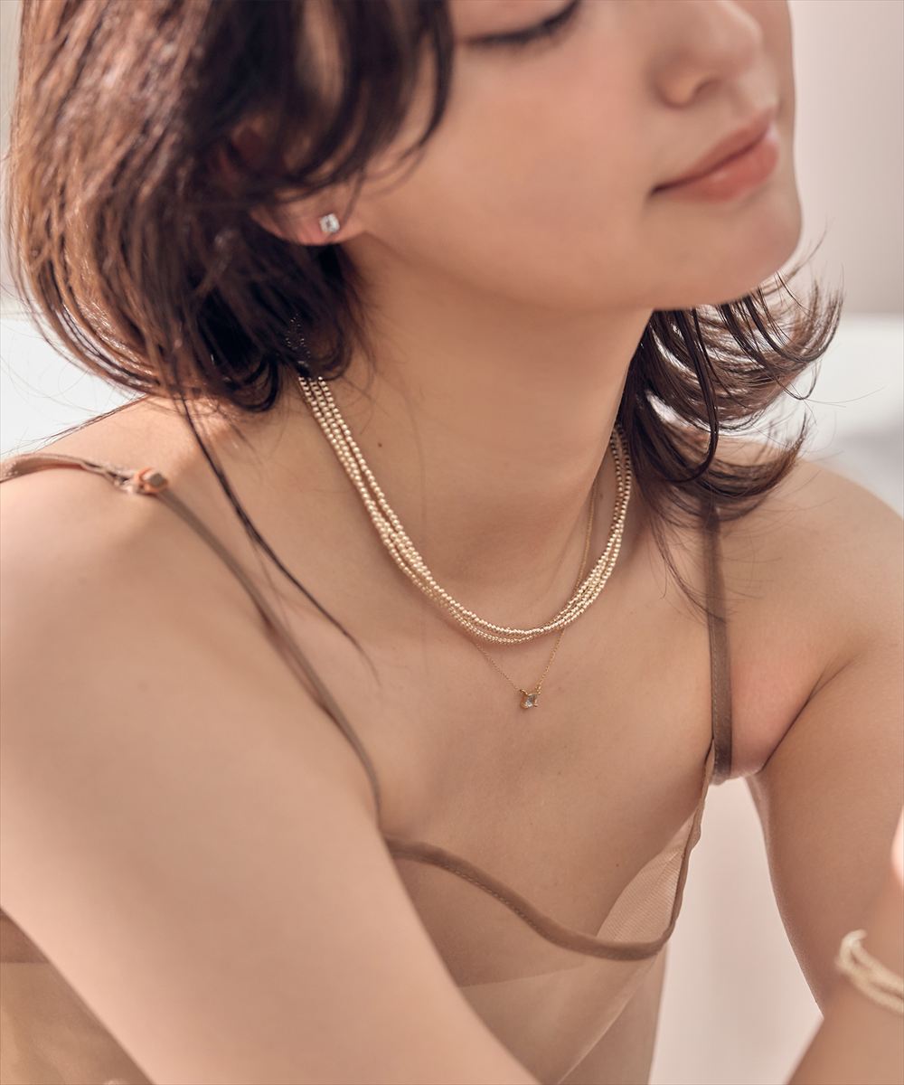 3連GDビーズネックレス - 12Twelve Agenda(トゥエルブアジェンダ