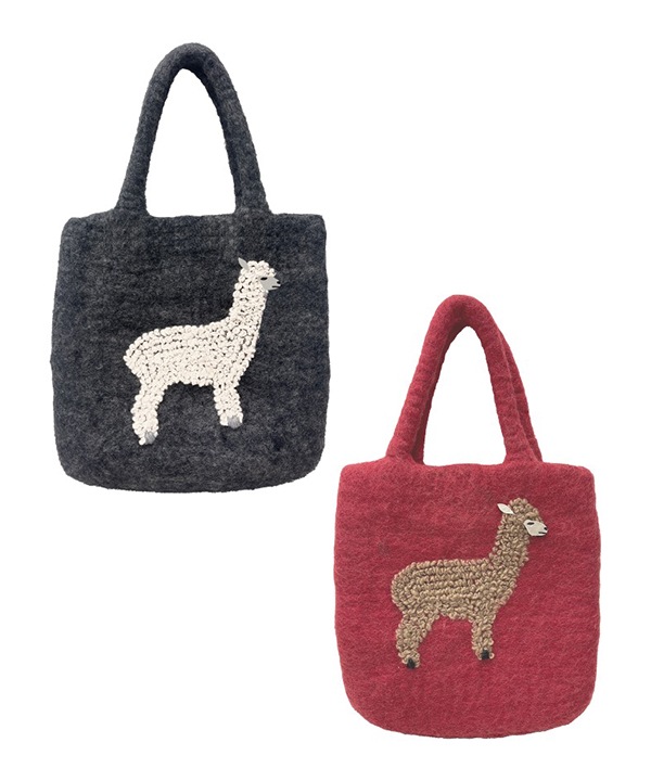 ウール ラディアル刺繍 卵型フェルトバッグ H25W273 | 25AWから選ぶ