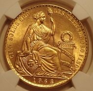 イギリス東インド会社、1840年の1ルピー2枚セット、MS64とMS63