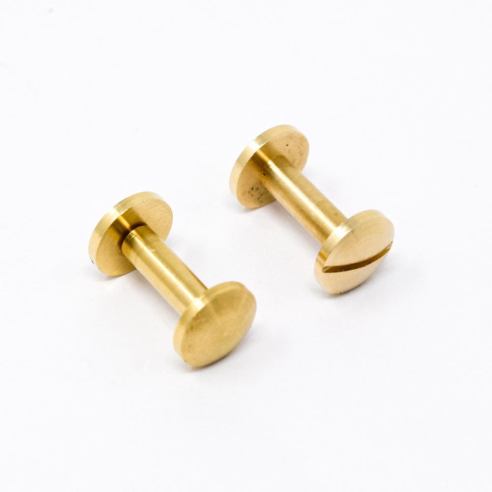 Y114～116 / 9mm 組ネジ 10～14mm足 / 真鍮無垢 〈2組・100組