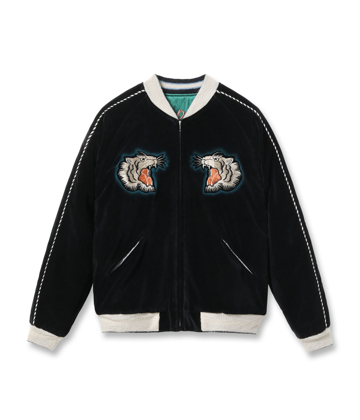 Lot No. TT15809-119 / Mid 1950s Style Velveteen × Acetate Quilted