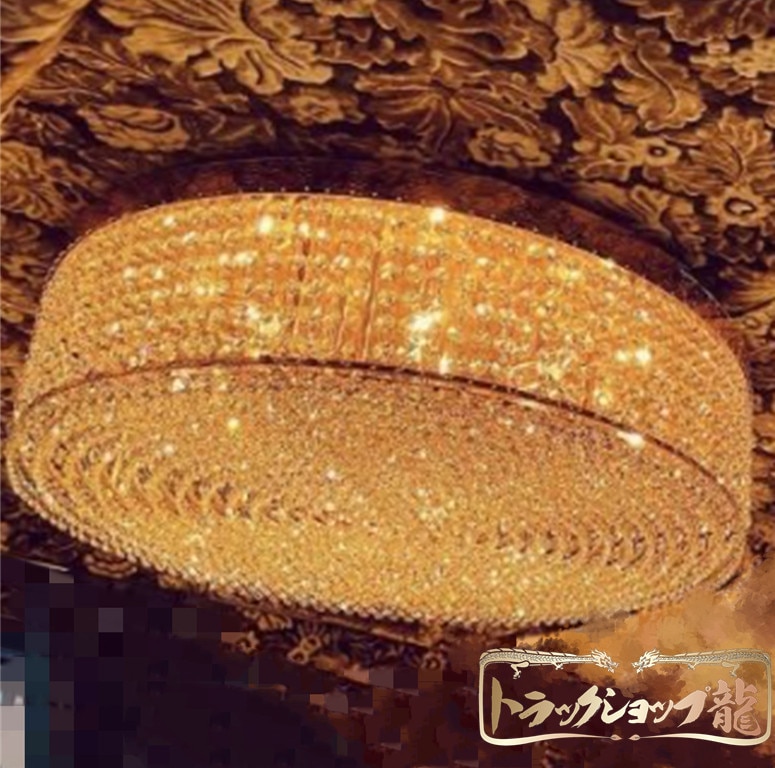 直径60㎝天吊りシャンデリア ケーキ型 1段 BA15S口金仕様 フルゴールド