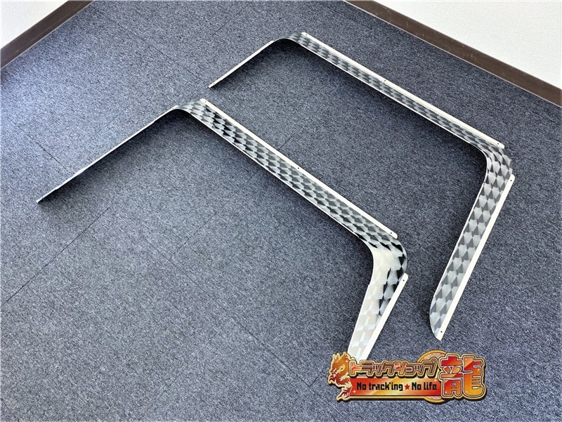 鱗柄ステンレス ドアバイザー 左右セット 三菱ふそう スーパーグレート