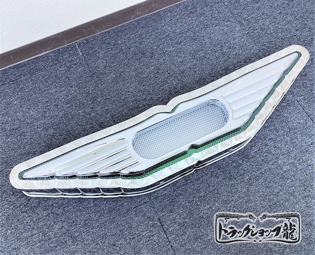 大型 バスマーク用部品 メッキ ウイングマーク 1枚 日野 バスマーク